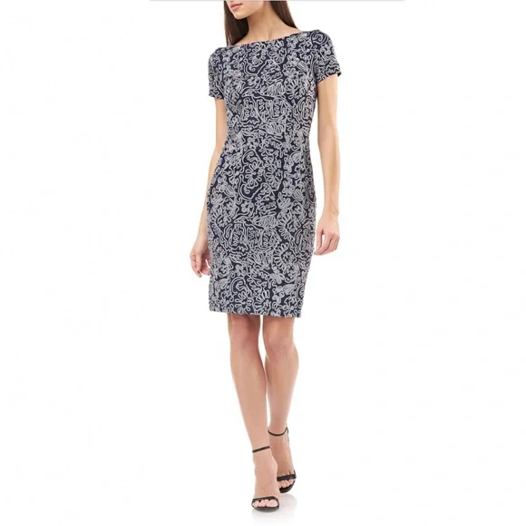 js collections soutache cocktail dress Meli Soutache Tea Length Dress